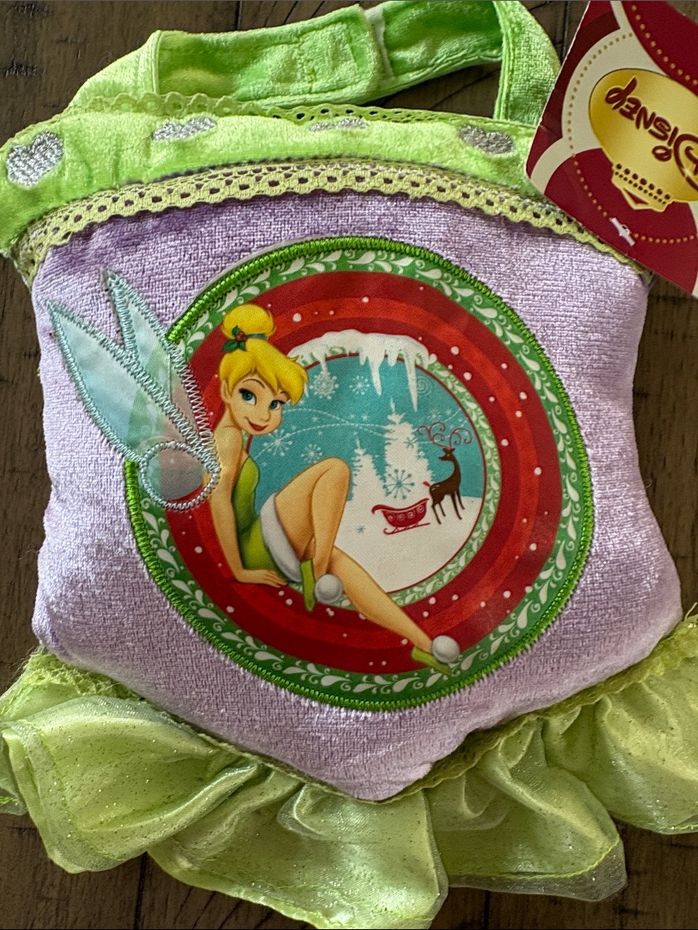 Disney Purple & Green Tinker Bell Kids Tote Bag - Picture 4 of 4